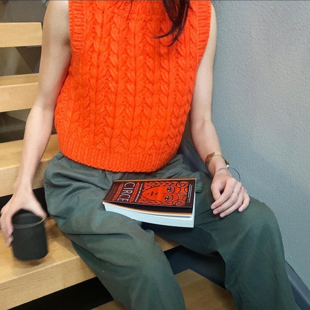 Rachel Comey Orange Romulo Sweater Vest